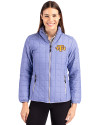 Tennessee Tech Golden Eagles Cutter & Buck Rainier PrimaLoft®  Womens Eco Insulated Full Zip Puffer Jacket Hyacinth Melange Front Thumbnail Image