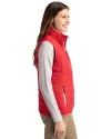 Milwaukee Brewers Stars & Stripes Cutter & Buck Rainier PrimaLoft® Womens Eco Insulated Full Zip Puffer Vest Red Side Thumbnail Image