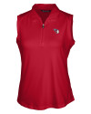 Cleveland Guardians Cutter & Buck Forge Stretch Womens Sleeveless Polo Cardinal Red Mannequin Thumbnail Image