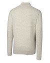 Cleveland Guardians - Cutter & Buck Lakemont Tri-Blend Mens Big and Tall Quarter Zip Pullover Sweater Oatmeal Heather Mannequin Back Thumbnail Image