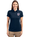 Milwaukee Brewers Stars & Stripes Cutter & Buck Advantage Eco Tri-Blend Pique Womens Polo Liberty Navy Front Thumbnail Image