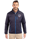 Milwaukee Brewers Stars & Stripes Cutter & Buck Rainier PrimaLoft® Mens Eco Insulated Full Zip Puffer Jacket Dark Navy Front Thumbnail Image