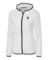 View image 1: South Carolina Gamecocks Cutter & Buck Womens Breaker Hooded Jacket White Mannequin