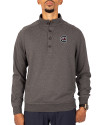 South Carolina Gamecocks Cutter & Buck Saturday Cotton Blend Mens Mock Pullover Sweatshirt Charcoal Heather Front Thumbnail Image
