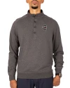 View image 1: South Carolina Gamecocks Cutter & Buck Saturday Cotton Blend Mens Mock Pullover Sweatshirt Charcoal Heather Front