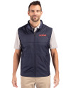 UConn Huskies Cutter & Buck Stealth Hybrid Quilted Mens Windbreaker Vest Liberty Navy Front Thumbnail Image