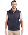 UConn Huskies Cutter & Buck Stealth Hybrid Quilted Mens Big and Tall Windbreaker Vest Liberty Navy Front Thumbnail Image