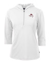 FSU Bobby Bowden Cutter & Buck Virtue Eco Pique Recycled Half Zip Pullover Womens Hoodie White Mannequin Thumbnail Image