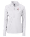 FSU Bobby Bowden Cutter & Buck Adapt Eco Knit Stretch Recycled Womens Half Zip Pullover White Mannequin Thumbnail Image