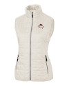 FSU Bobby Bowden Cutter & Buck Rainier PrimaLoft® Womens Eco Insulated Full Zip Puffer Vest Coconut Mannequin Thumbnail Image