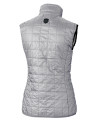FSU Bobby Bowden Cutter & Buck Rainier PrimaLoft® Womens Eco Insulated Full Zip Puffer Vest Polished Medium Gray Mannequin Back Thumbnail Image