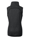 FSU Bobby Bowden Cutter & Buck Mainsail Sweater Knit Womens Asymmetrical Vest Charcoal Heather Mannequin Back Thumbnail Image