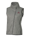 FSU Bobby Bowden Cutter & Buck Mainsail Sweater Knit Womens Asymmetrical Vest Polished Heather Mannequin Thumbnail Image
