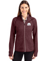 Mississippi State Bulldogs Vintage  - Cutter & Buck Mainsail Full Zip Hooded Womens Jacket Bordeaux Heather Front Thumbnail Image