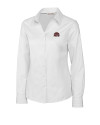Mississippi State Bulldogs Vintage  - Cutter & Buck Epic Easy Care Fine Twill Womens Long Sleeve Dress Shirt White Mannequin Thumbnail Image