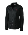 FSU Bobby Bowden Cutter & Buck Epic Easy Care Fine Twill Womens Long Sleeve Dress Shirt Black Mannequin Thumbnail Image