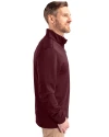 View image 5: Mississippi State Bulldogs Vintage  - Cutter & Buck Traverse Recycled Smooth Stretch Mens Quarter Zip Pullover Bordeaux Side