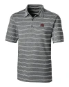 Mississippi State Bulldogs Vintage  - Cutter & Buck Forge Epic Confidence Recycled Heathered Stripe Stretch Mens Polo Black Mannequin Thumbnail Image