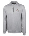 FSU Bobby Bowden Cutter & Buck Stealth Heathered Quarter Zip Mens Pullover Polished Medium Gray Mannequin Thumbnail Image
