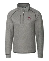 FSU Bobby Bowden Cutter & Buck Mainsail Sweater-Knit Mens Half Zip Pullover Jacket Polished Heather Mannequin Thumbnail Image