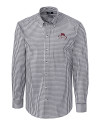 FSU Bobby Bowden Cutter & Buck Easy Care Stretch Gingham Mens Long Sleeve Dress Shirt Charcoal Mannequin Thumbnail Image