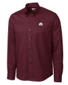 Mississippi State Bulldogs Vintage  - Cutter & Buck Epic Easy Care Nailshead Mens Long Sleeve Dress Shirt Bordeaux Mannequin Thumbnail Image