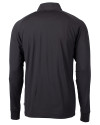 FSU Bobby Bowden Cutter & Buck Adapt Eco Knit Stretch Recycled Mens Quarter Zip Pullover Black Mannequin Back Thumbnail Image