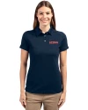 UConn Huskies Cutter & Buck Advantage Eco Tri-Blend Pique Womens Polo Liberty Navy Front Thumbnail Image