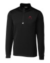 FSU Bobby Bowden Cutter & Buck Traverse Stretch Eco Quarter Zip Mens Big and Tall Pullover Black Mannequin Thumbnail Image