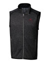 FSU Bobby Bowden Cutter & Buck Mainsail Sweater-Knit Mens Big and Tall Full Zip Vest Charcoal Heather Mannequin Thumbnail Image