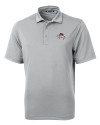 FSU Bobby Bowden Cutter & Buck Virtue Eco Pique Recycled Mens Big and Tall Polo Polished Medium Gray Mannequin Thumbnail Image