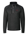 FSU Bobby Bowden Cutter & Buck Mainsail Sweater-Knit Mens Big and Tall Half Zip Pullover Jacket Charcoal Heather Mannequin Thumbnail Image