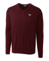 North Carolina Central Eagles Cutter & Buck Lakemont Tri-Blend Mens V-Neck Pullover Sweater Bordeaux Mannequin Thumbnail Image