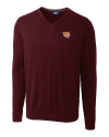 Bethune-Cookman Wildcats Cutter & Buck Lakemont Tri-Blend Mens V-Neck Pullover Sweater Bordeaux Mannequin Thumbnail Image
