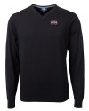 Mississippi State Bulldogs Cutter & Buck Lakemont Tri-Blend Mens V-Neck Pullover Sweater Black Mannequin Thumbnail Image