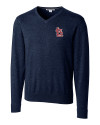 St. Louis Cardinals- Cutter & Buck Lakemont Tri-Blend Mens V-Neck Pullover Sweater Liberty Navy Mannequin Thumbnail Image