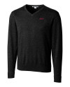 Eastern Kentucky Colonels Cutter & Buck Lakemont Tri-Blend Mens V-Neck Pullover Sweater Black Mannequin Thumbnail Image