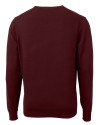 Montana Grizzlies Cutter & Buck Lakemont Tri-Blend Mens V-Neck Pullover Sweater Bordeaux Mannequin Back Thumbnail Image