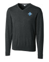 Indiana State Sycamores Cutter & Buck Lakemont Tri-Blend Mens V-Neck Pullover Sweater Charcoal Heather Mannequin Thumbnail Image