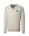 Indiana State Sycamores Cutter & Buck Lakemont Tri-Blend Mens V-Neck Pullover Sweater Oatmeal Heather Mannequin Thumbnail Image