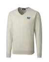 Middle Tennessee Blue Raiders Cutter & Buck Lakemont Tri-Blend Mens V-Neck Pullover Sweater Oatmeal Heather Mannequin Thumbnail Image