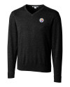 View image 1: Pittsburgh Steelers Cutter & Buck Lakemont Tri-Blend Mens V-Neck Pullover Sweater Black Mannequin