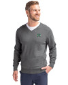 Hawaii Warriors Cutter & Buck Lakemont Tri-Blend Mens V-Neck Pullover Sweater Charcoal Heather Front Thumbnail Image