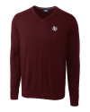 Texas Southern Tigers Cutter & Buck Lakemont Tri-Blend Mens Big and Tall V-Neck Pullover Sweater Bordeaux Mannequin Thumbnail Image
