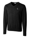 Chicago White Sox Cutter & Buck Lakemont Tri-Blend Mens Big and Tall V-Neck Pullover Sweater Black Mannequin Thumbnail Image