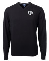 Texas A&M Aggies Cutter & Buck Lakemont Tri-Blend Mens Big and Tall V-Neck Pullover Sweater Black Mannequin Thumbnail Image