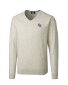 Stephen F Austin Lumberjacks Cutter & Buck Lakemont Tri-Blend Mens Big and Tall V-Neck Pullover Sweater Oatmeal Heather Mannequin Thumbnail Image