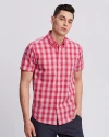 View image 2: Cutter & Buck Mens Strive Shadow Plaid Short Sleeve Shirt Embark Front 1