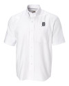 Detroit Tigers Cutter & Buck Epic Easy Care Nailshead Mens Short Sleeve Dress Shirt White Mannequin Thumbnail Image