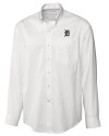Detroit Tigers Cutter & Buck Epic Easy Care Fine Twill Mens Big and Tall Dress Shirt White Mannequin Thumbnail Image